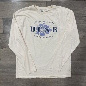 UCSB Santa Barbara Floral Graphic Long Sleeve Shirt Mens XL Ouray Vintage Style